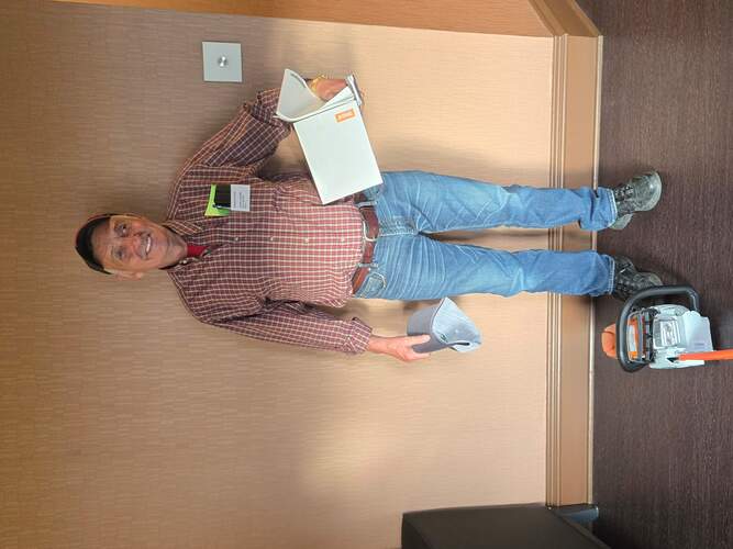 AGM chainsaw winner - Donald Savard (Kedgwick)